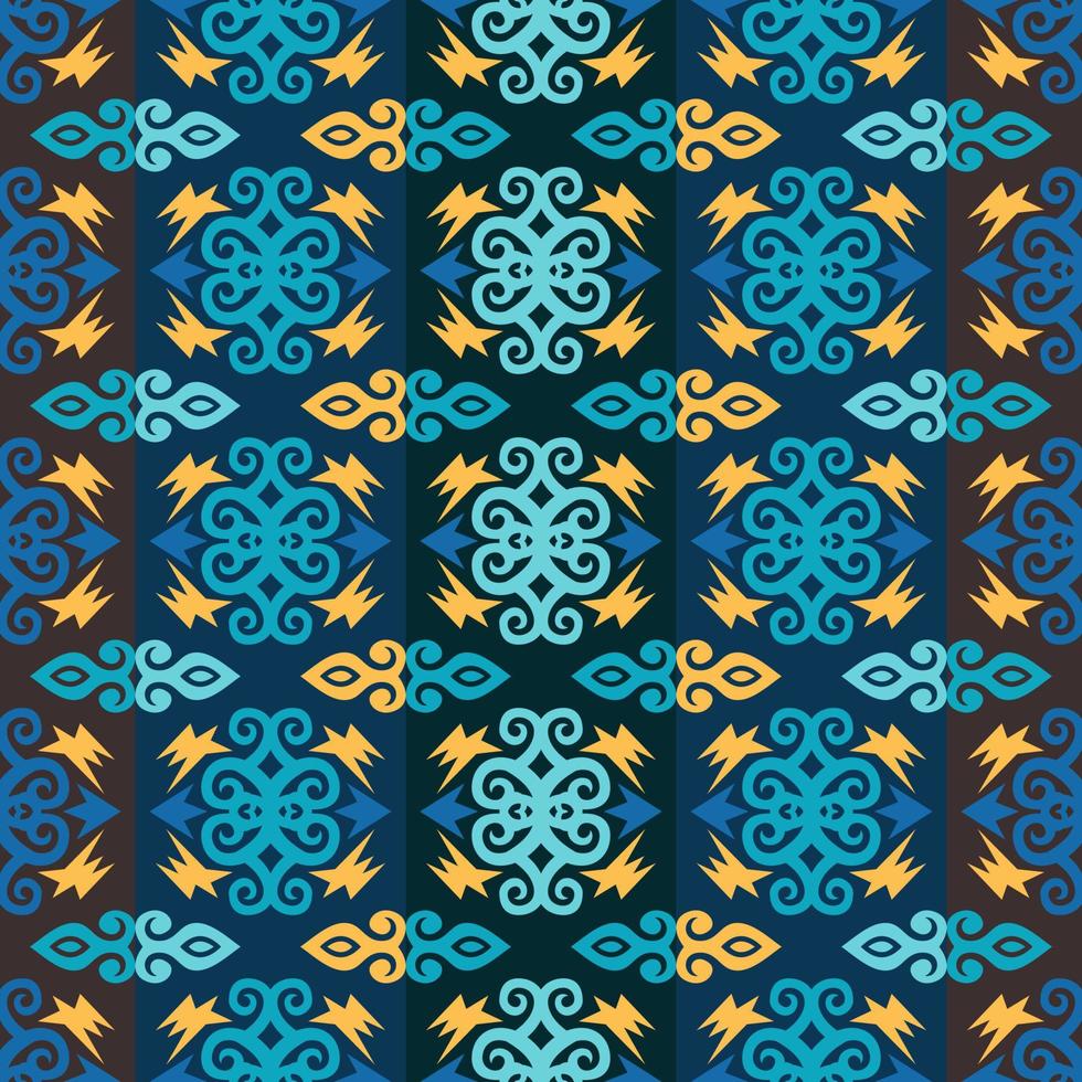 patrón sin costuras de patrón étnico dayak.motivo de tela indonesia tradicional.patrón de borneo. inspiración de diseño vectorial. textil creativo para moda o tela vector