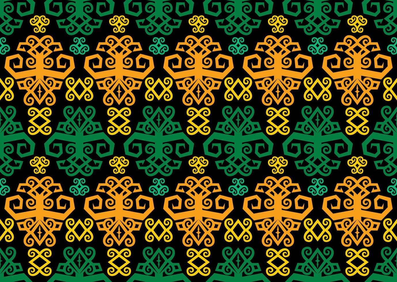 patrón sin costuras de patrón étnico dayak.motivo de tela indonesia tradicional.patrón de borneo. inspiración de diseño vectorial. textil creativo para moda o tela vector