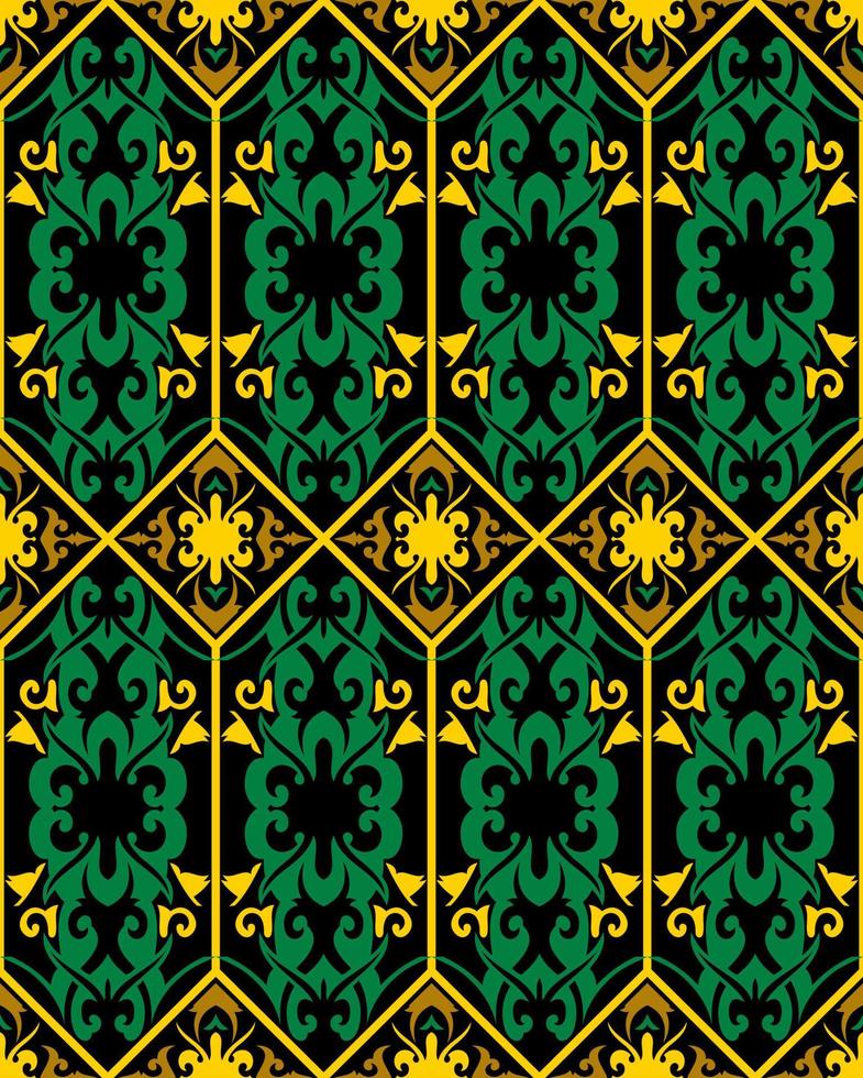 Seamless patern of dayak ethnic pattern.traditional Indonesian fabric motif.borneo pattern. vector design inspiration. Creative textile for fashion or cloth
