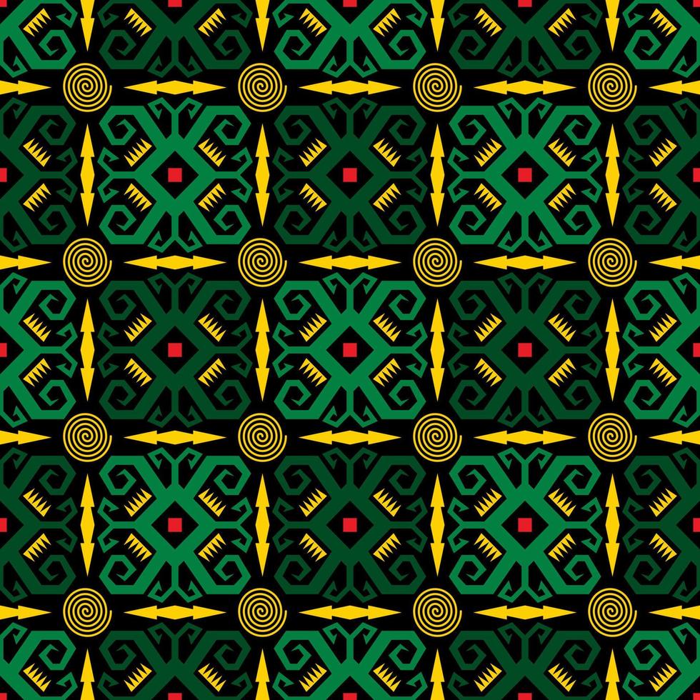 Seamless patern of dayak ethnic pattern.traditional Indonesian fabric motif.borneo pattern. vector design inspiration. Creative textile for fashion or cloth