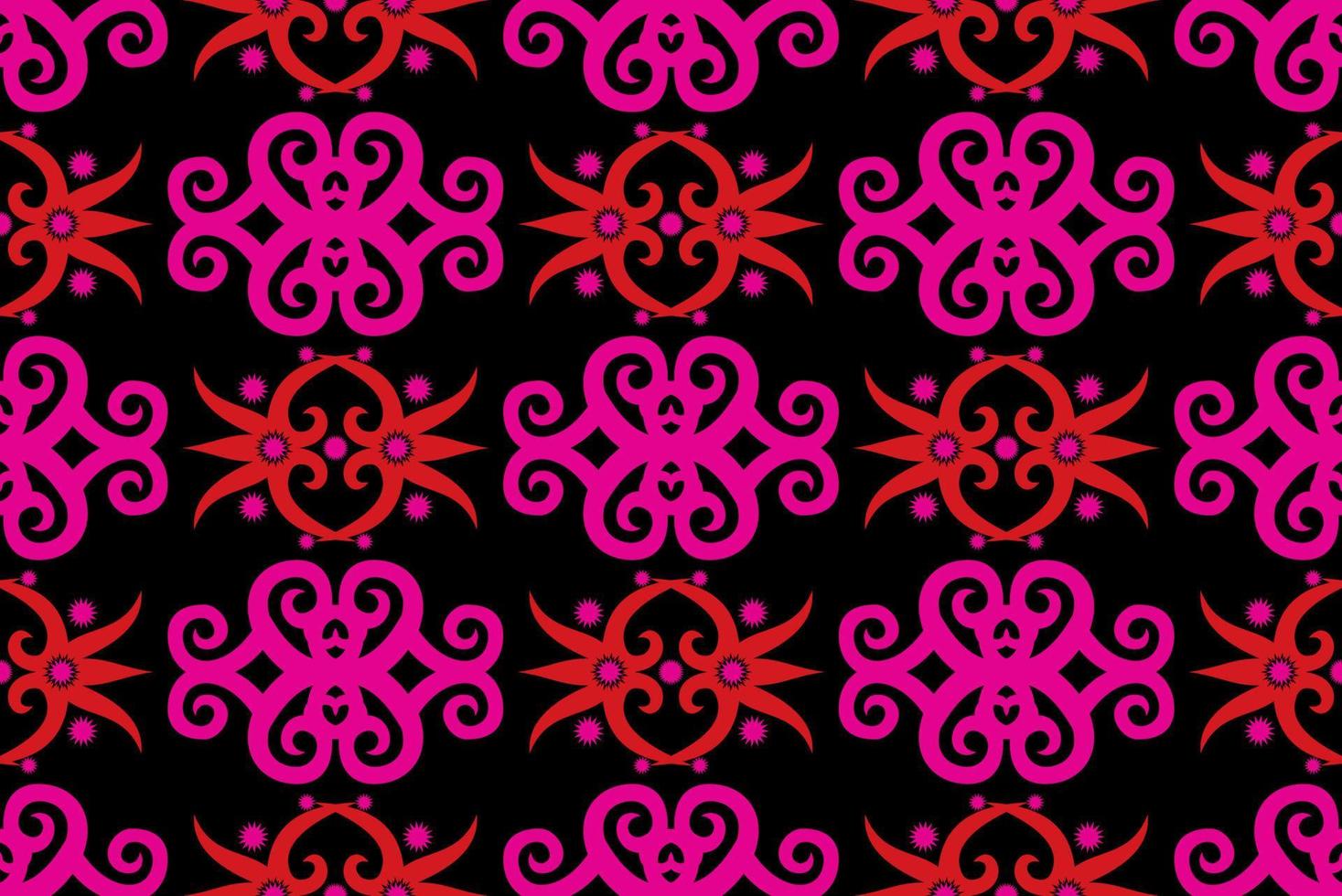 Seamless patern of dayak ethnic pattern.traditional Indonesian fabric motif.borneo pattern. vector design inspiration. Creative textile for fashion or cloth