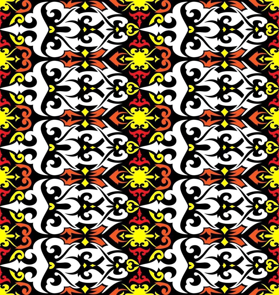 Seamless patern of dayak ethnic pattern.traditional Indonesian fabric motif.borneo pattern. vector design inspiration. Creative textile for fashion or cloth