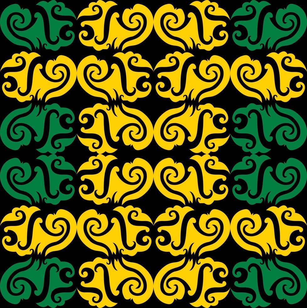 Seamless patern of dayak ethnic pattern.traditional Indonesian fabric motif.borneo pattern. vector design inspiration. Creative textile for fashion or cloth