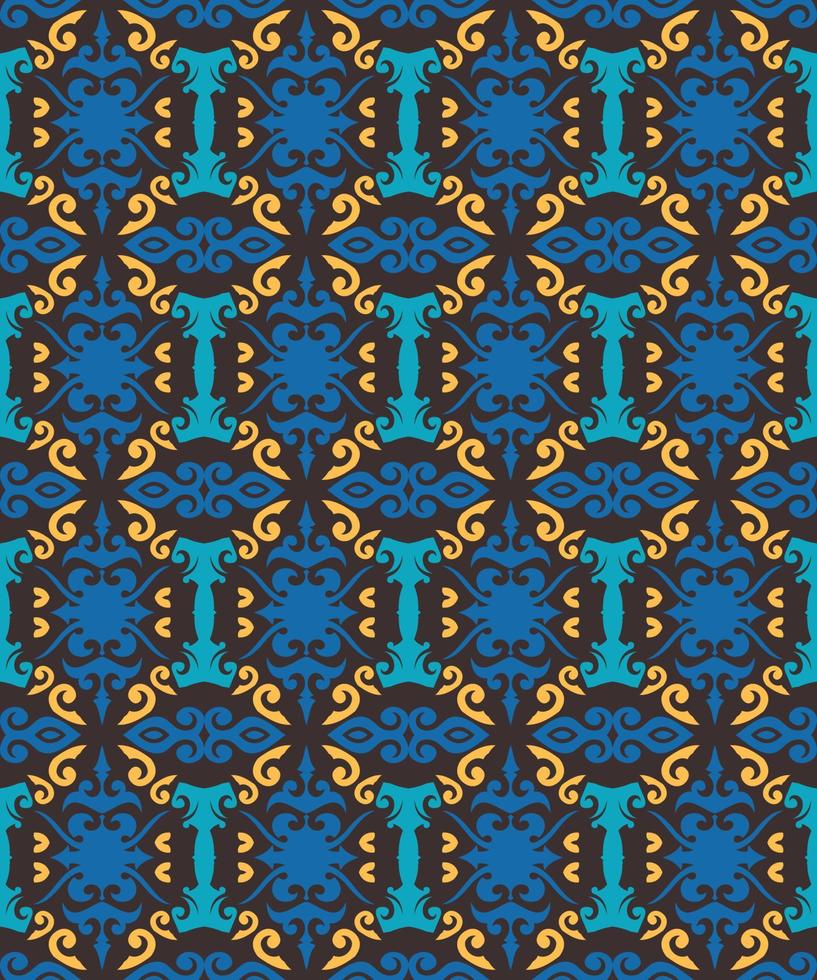 Seamless patern of dayak ethnic pattern.traditional Indonesian fabric motif.borneo pattern. vector design inspiration. Creative textile for fashion or cloth