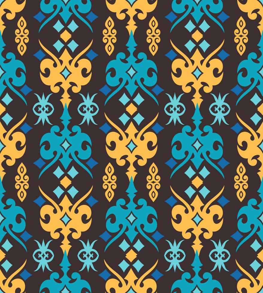 patrón sin costuras de patrón étnico dayak.motivo de tela indonesia tradicional.patrón de borneo. inspiración de diseño vectorial. textil creativo para moda o tela vector