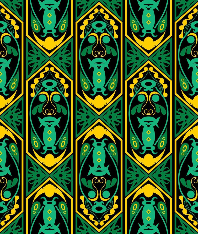 Seamless patern of dayak ethnic pattern.traditional Indonesian fabric motif.borneo pattern. vector design inspiration. Creative textile for fashion or cloth