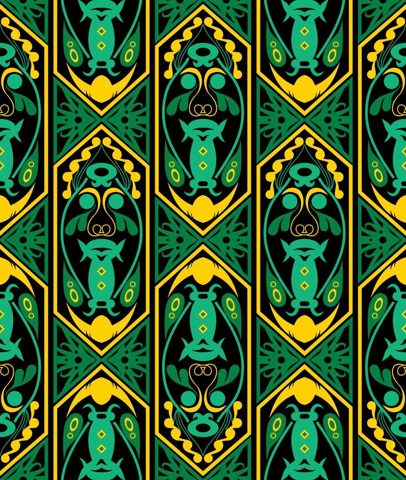 patrón sin costuras de patrón étnico dayak.motivo de tela indonesia tradicional.patrón de borneo. inspiración de diseño vectorial. textil creativo para moda o tela vector