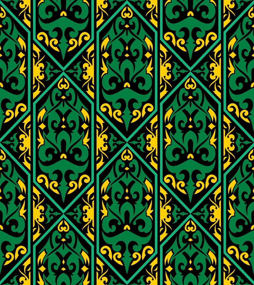 Seamless patern of dayak ethnic pattern.traditional Indonesian fabric motif.borneo pattern. vector design inspiration. Creative textile for fashion or cloth
