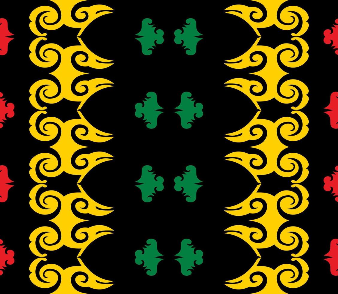 Seamless patern of dayak ethnic pattern.traditional Indonesian fabric motif.borneo pattern. vector design inspiration. Creative textile for fashion or cloth