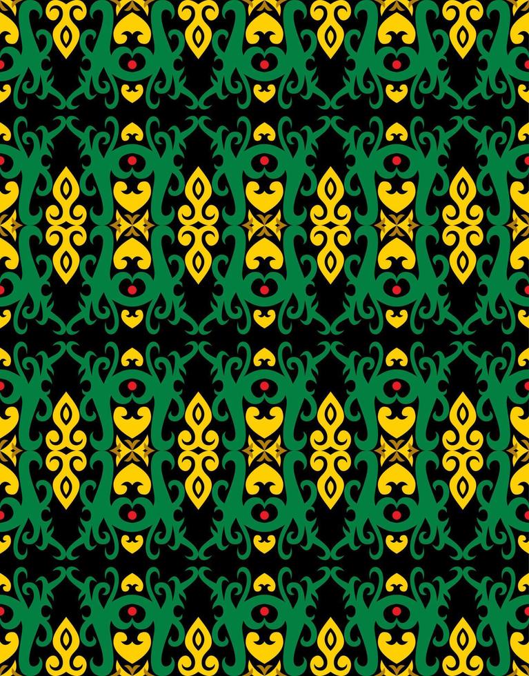 Seamless patern of dayak ethnic pattern.traditional Indonesian fabric motif.borneo pattern. vector design inspiration. Creative textile for fashion or cloth