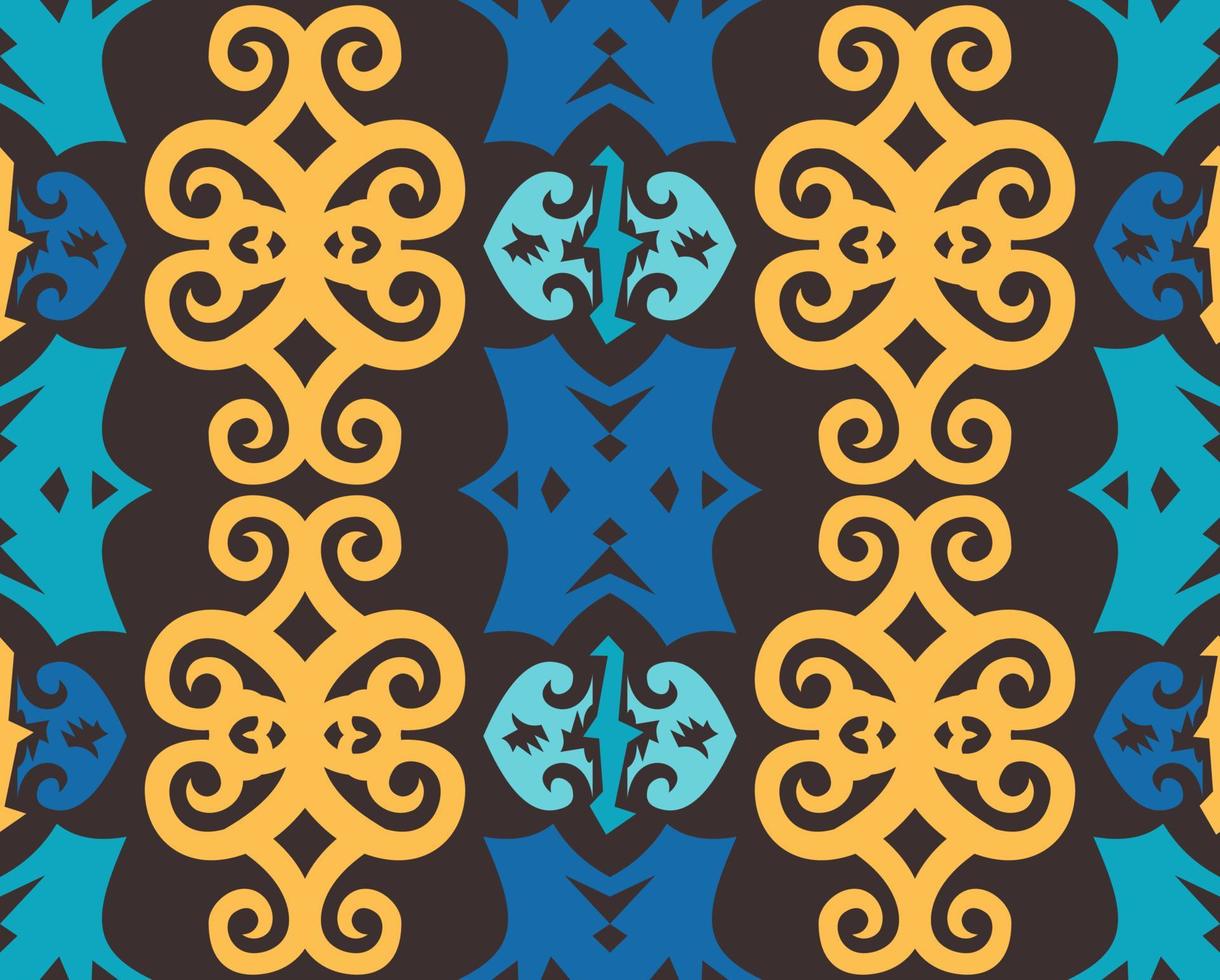 Seamless patern of dayak ethnic pattern.traditional Indonesian fabric motif.borneo pattern. vector design inspiration. Creative textile for fashion or cloth