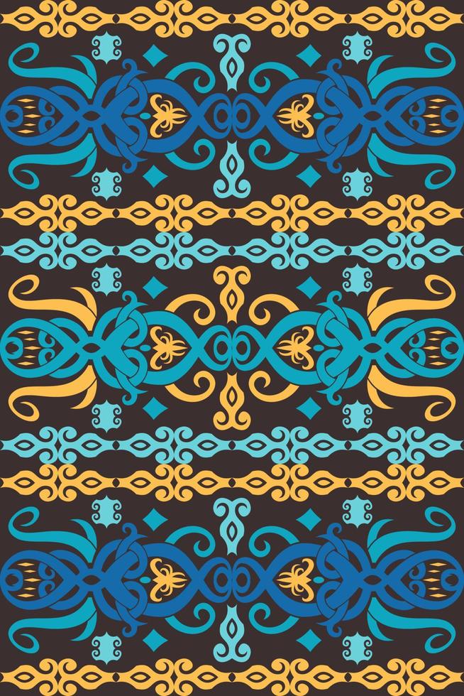 patrón sin costuras de patrón étnico dayak.motivo de tela indonesia tradicional.patrón de borneo. inspiración de diseño vectorial. textil creativo para moda o tela vector