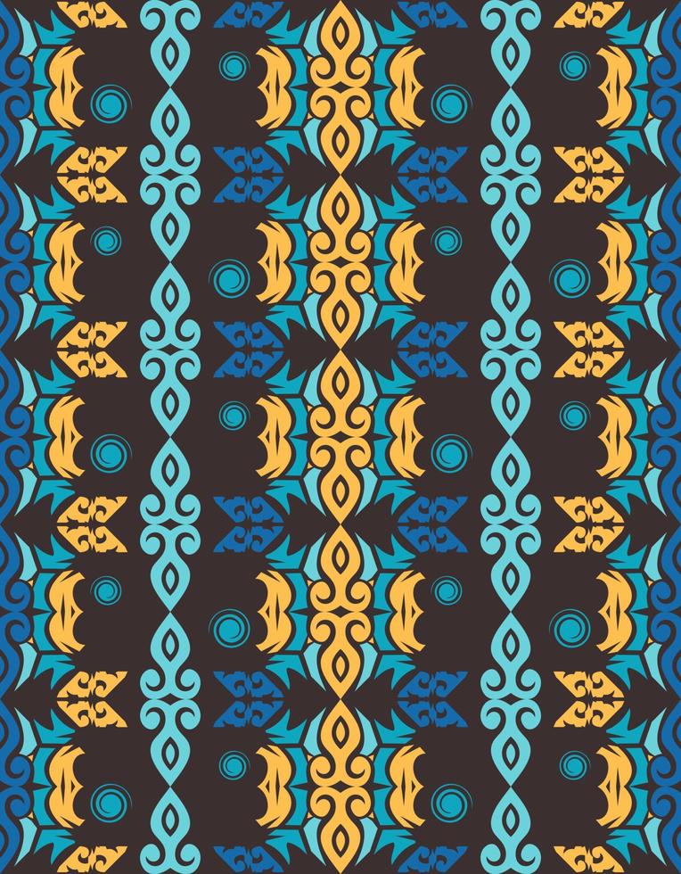 Seamless patern of dayak ethnic pattern.traditional Indonesian fabric motif.borneo pattern. vector design inspiration. Creative textile for fashion or cloth