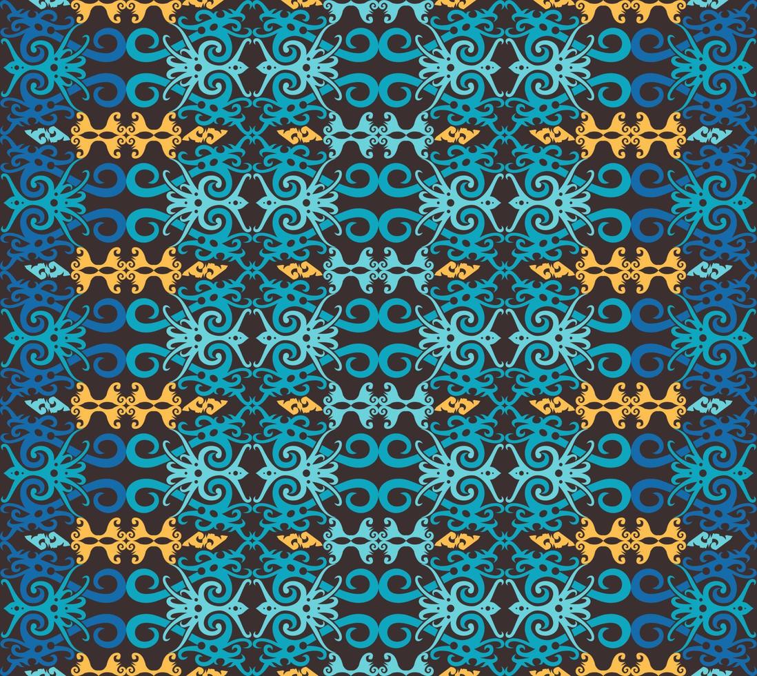 Seamless patern of dayak ethnic pattern.traditional Indonesian fabric motif.borneo pattern. vector design inspiration. Creative textile for fashion or cloth