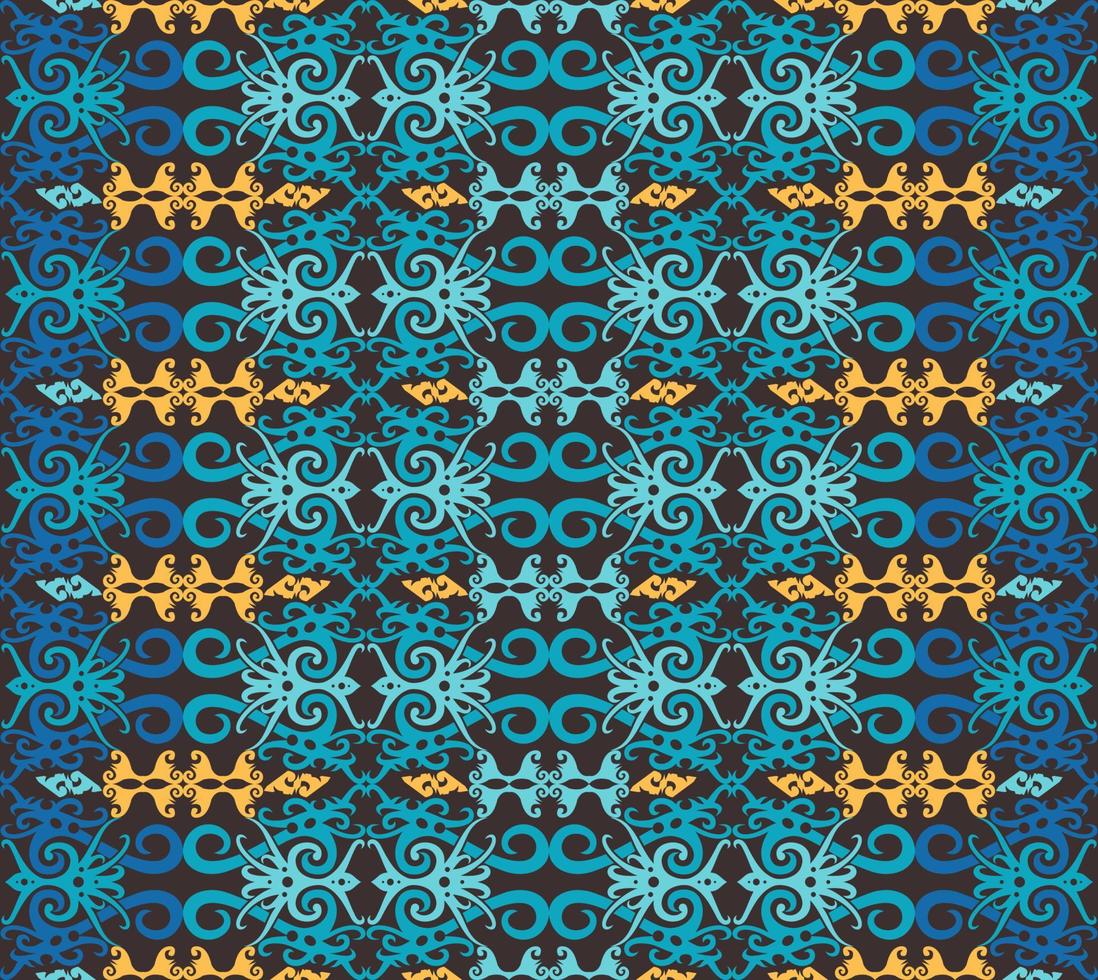 Seamless patern of dayak ethnic pattern.traditional Indonesian fabric motif.borneo pattern. vector design inspiration. Creative textile for fashion or cloth