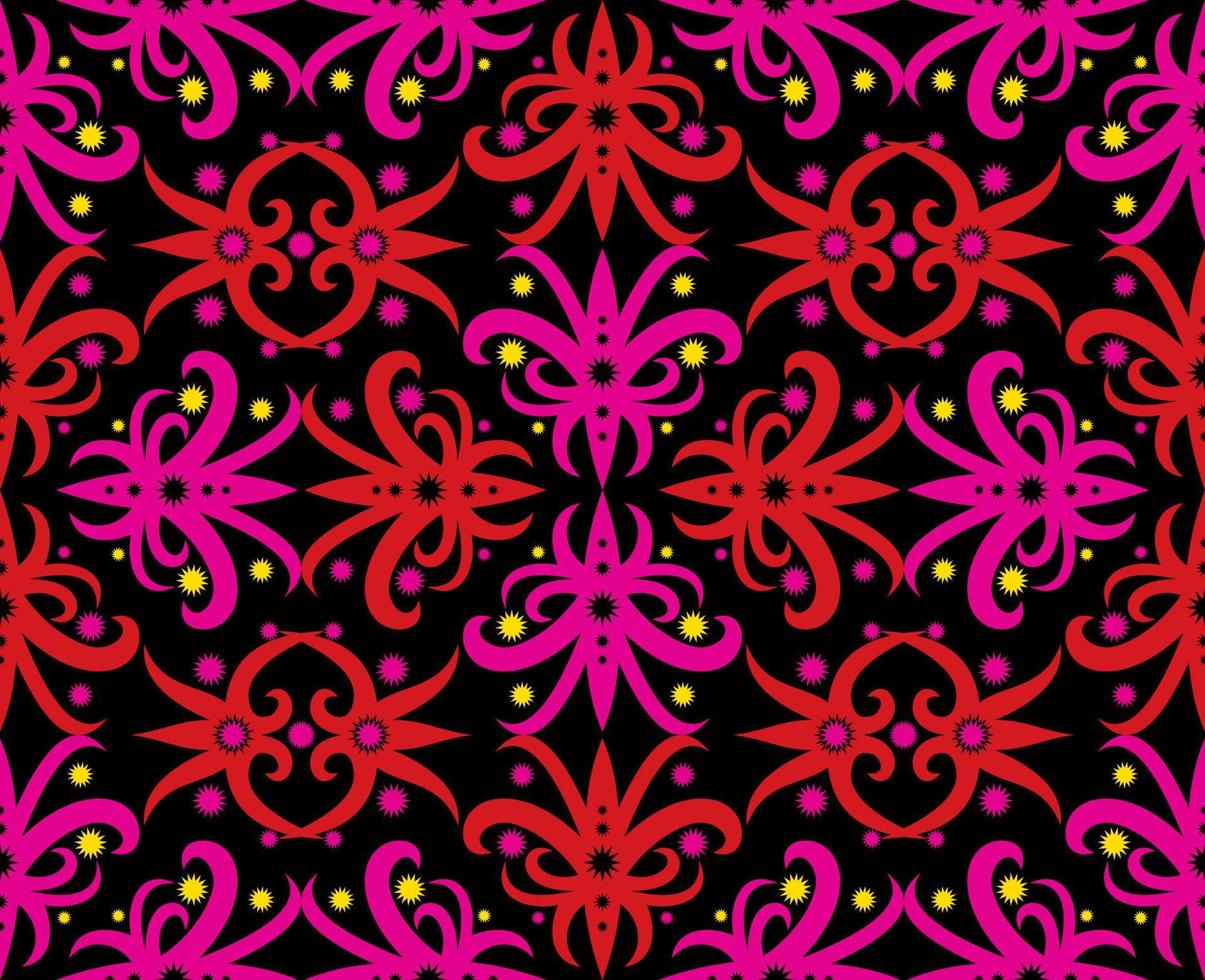 patrón sin costuras de patrón étnico dayak.motivo de tela indonesia tradicional.patrón de borneo. inspiración de diseño vectorial. textil creativo para moda o tela vector