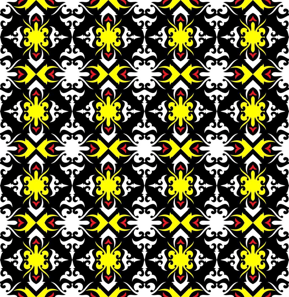 Seamless patern of dayak ethnic pattern.traditional Indonesian fabric motif.borneo pattern. vector design inspiration. Creative textile for fashion or cloth