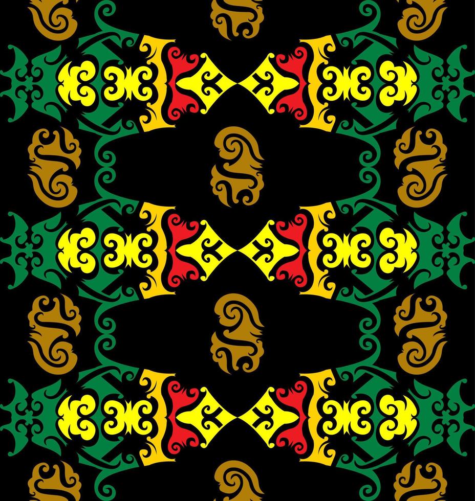 Seamless patern of dayak ethnic pattern.traditional Indonesian fabric motif.borneo pattern. vector design inspiration. Creative textile for fashion or cloth