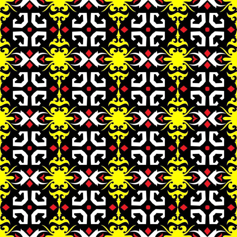 Seamless patern of dayak ethnic pattern.traditional Indonesian fabric motif.borneo pattern. vector design inspiration. Creative textile for fashion or cloth