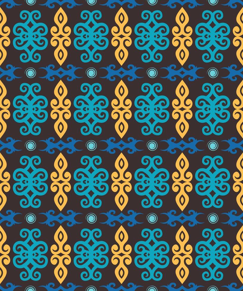 patrón sin costuras de patrón étnico dayak.motivo de tela indonesia tradicional.patrón de borneo. inspiración de diseño vectorial. textil creativo para moda o tela vector