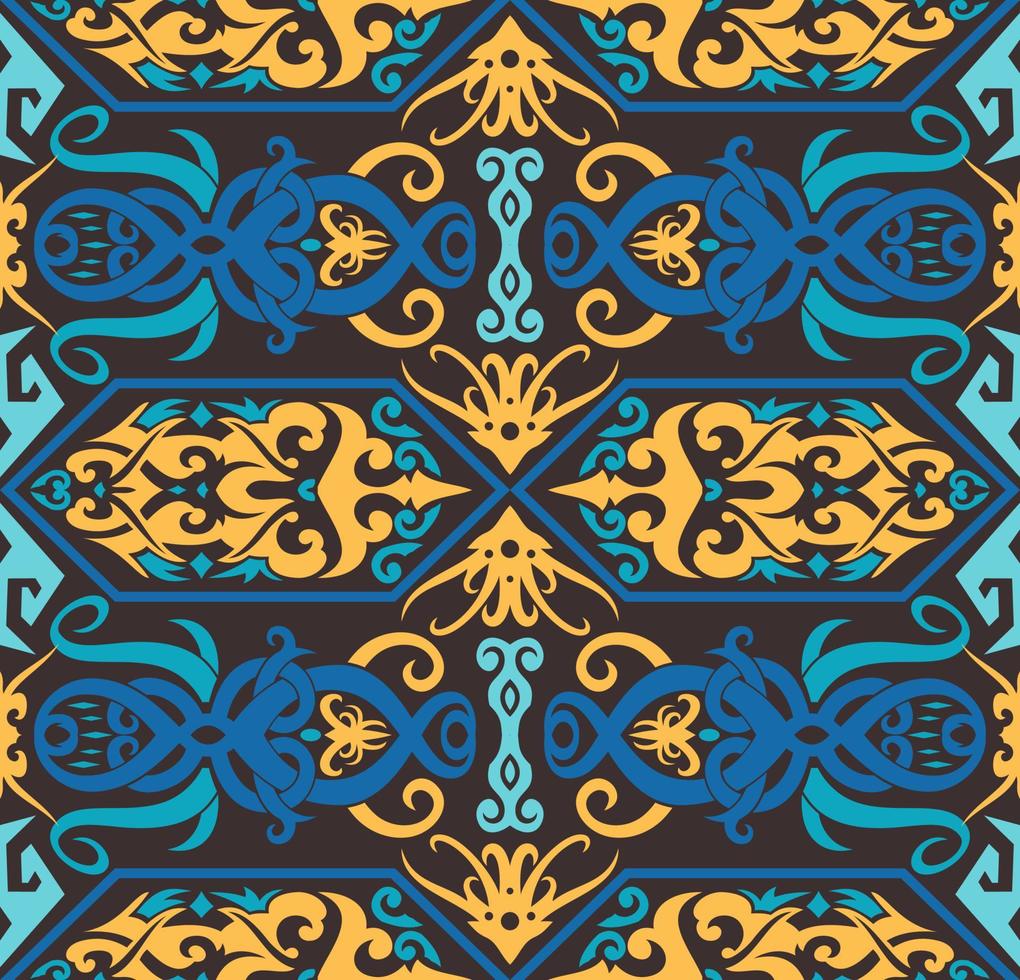 patrón sin costuras de patrón étnico dayak.motivo de tela indonesia tradicional.patrón de borneo. inspiración de diseño vectorial. textil creativo para moda o tela vector