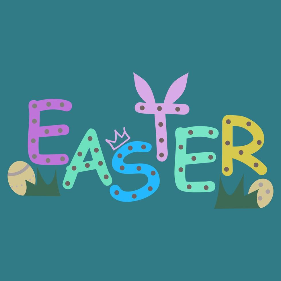 Easter Day powerful word design. vector