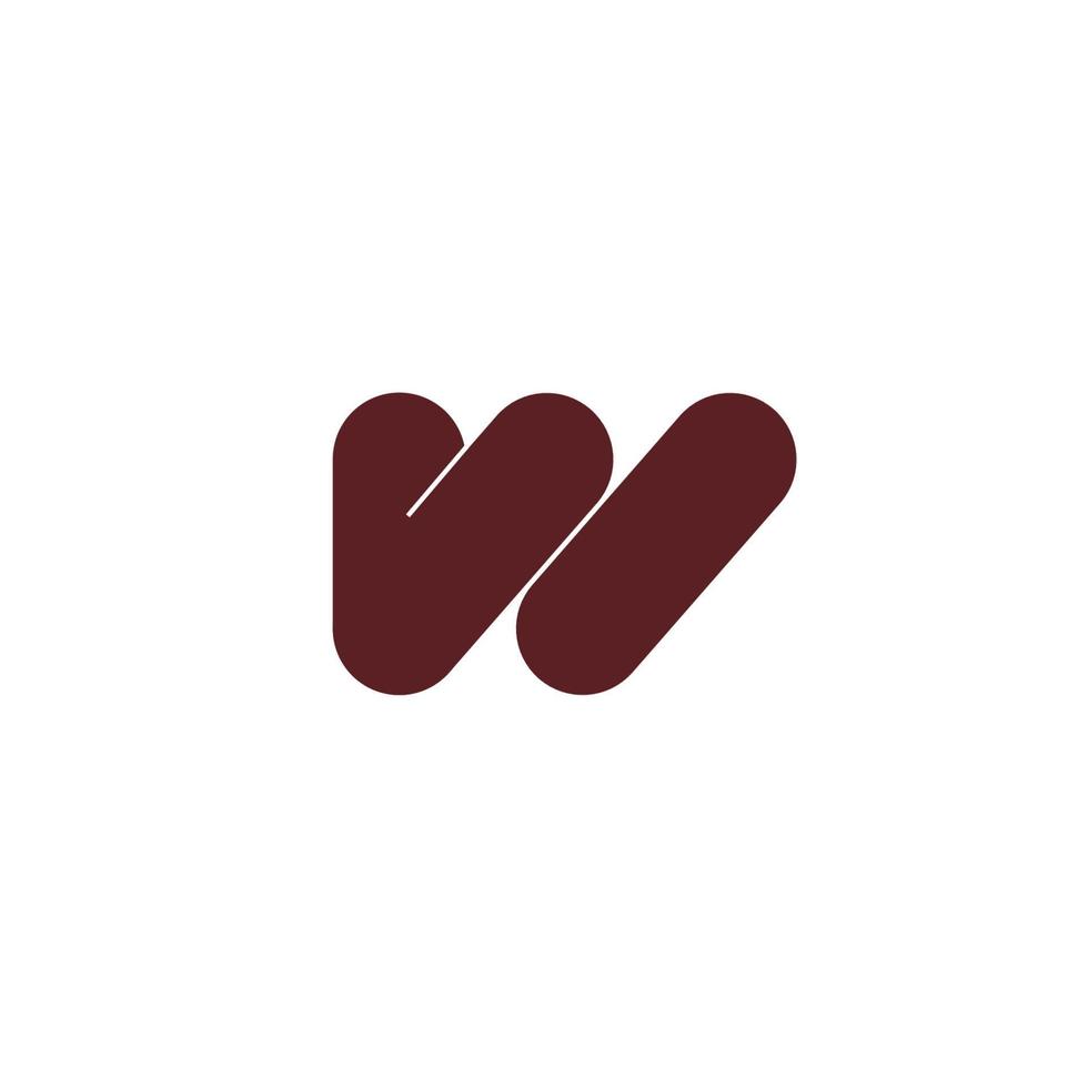 letter w for your minimalism logo design vector