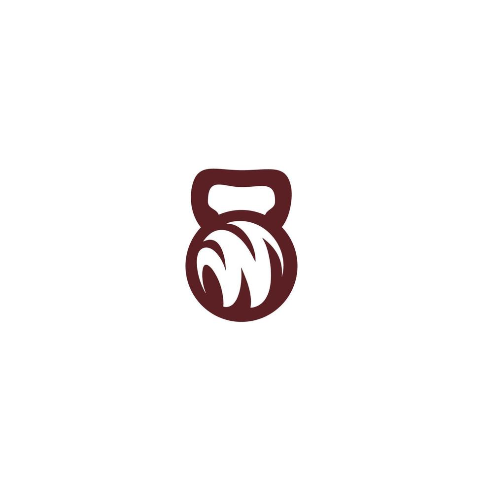 Kettlebell with word W for your logo vector
