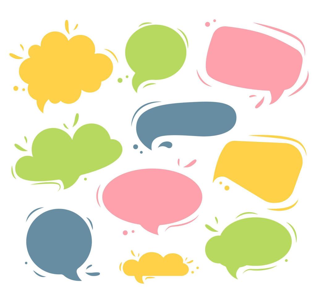 Colorful set of speech bubbles vector