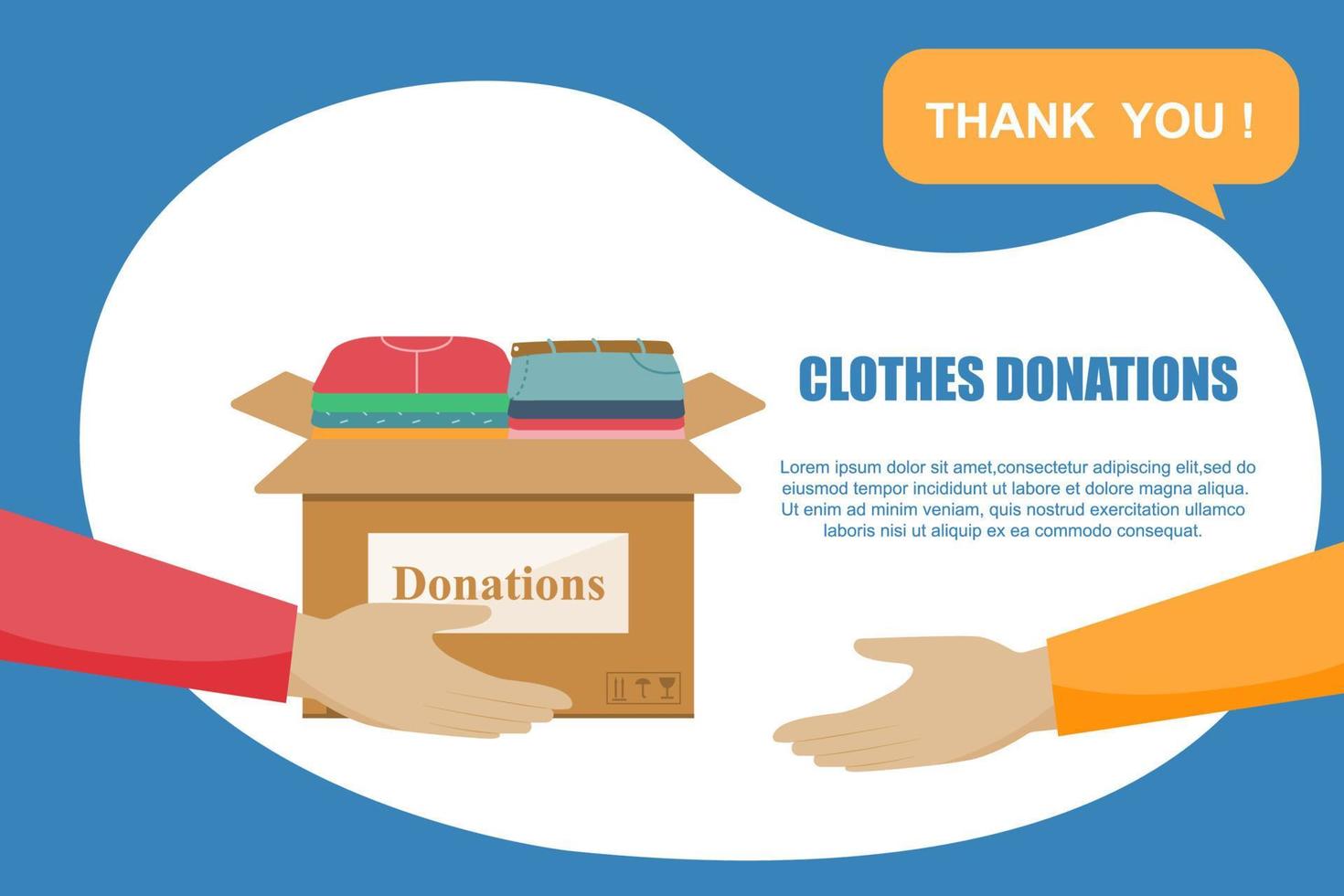 Clothes donation background vector