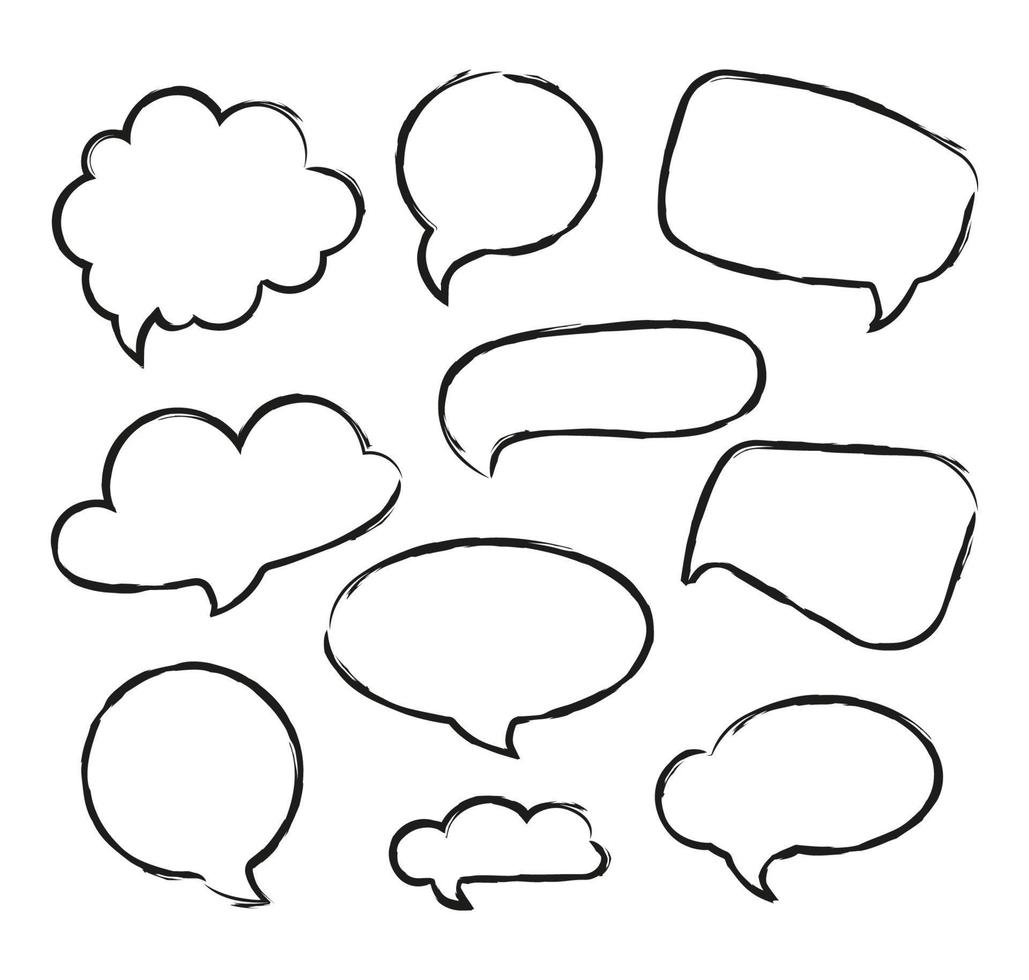 Set of speech bubbles vector