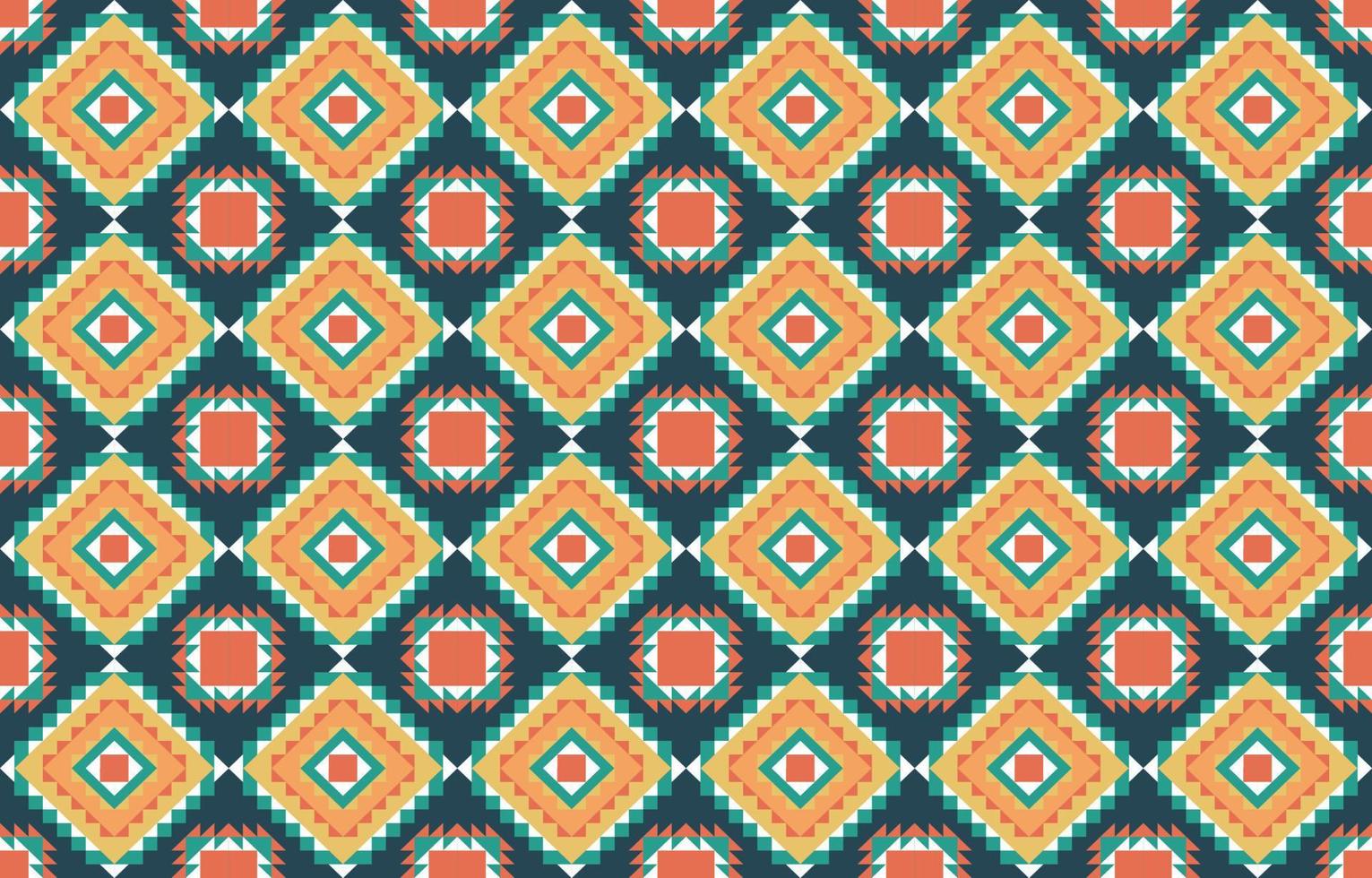 Geometric ethnic pattern embroidery design for background vector