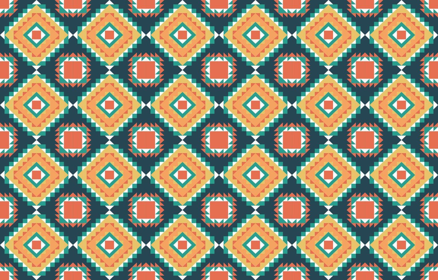 Geometric ethnic pattern embroidery design for background vector