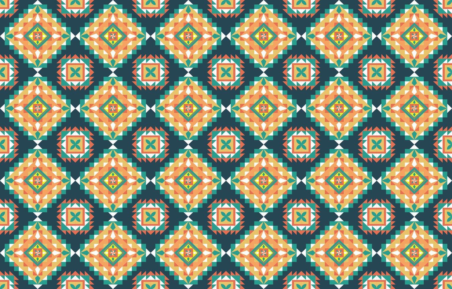 Geometric ethnic pattern embroidery design for background vector