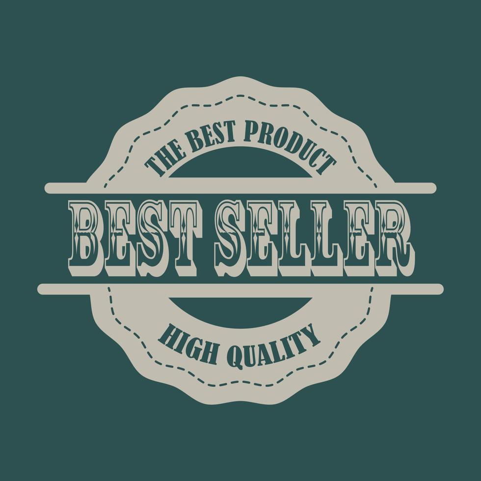 best seller vintage logo. can be used for logos, icons, templates, emblems, labels, signs. vector