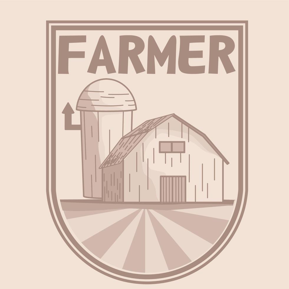 logo farming. can be used for labels, icons, logos, templates, product tags, and so on vector