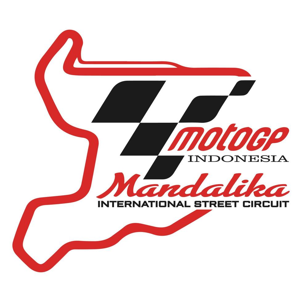 mandalika international street circuit logo design.  for various purposes with vector files