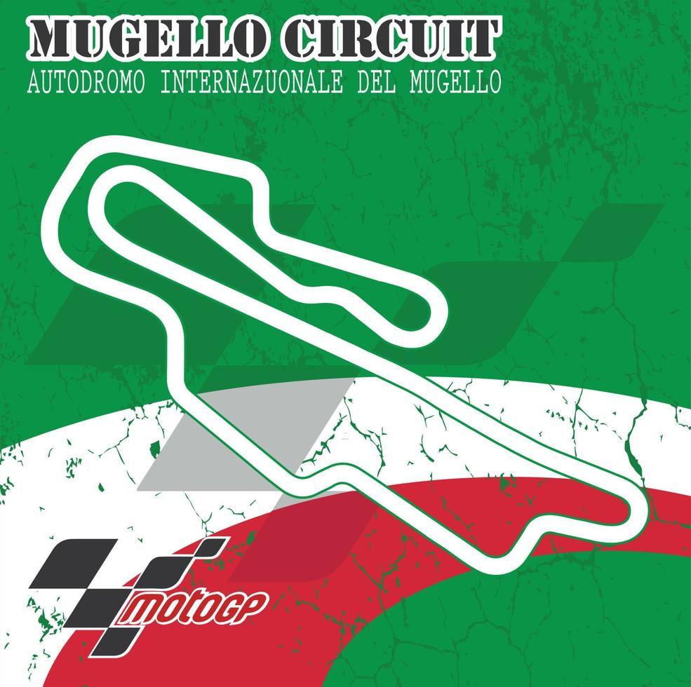 autodromo internazionale del mugello, italia. diseño de logo. para diversos fines con archivos vectoriales vector