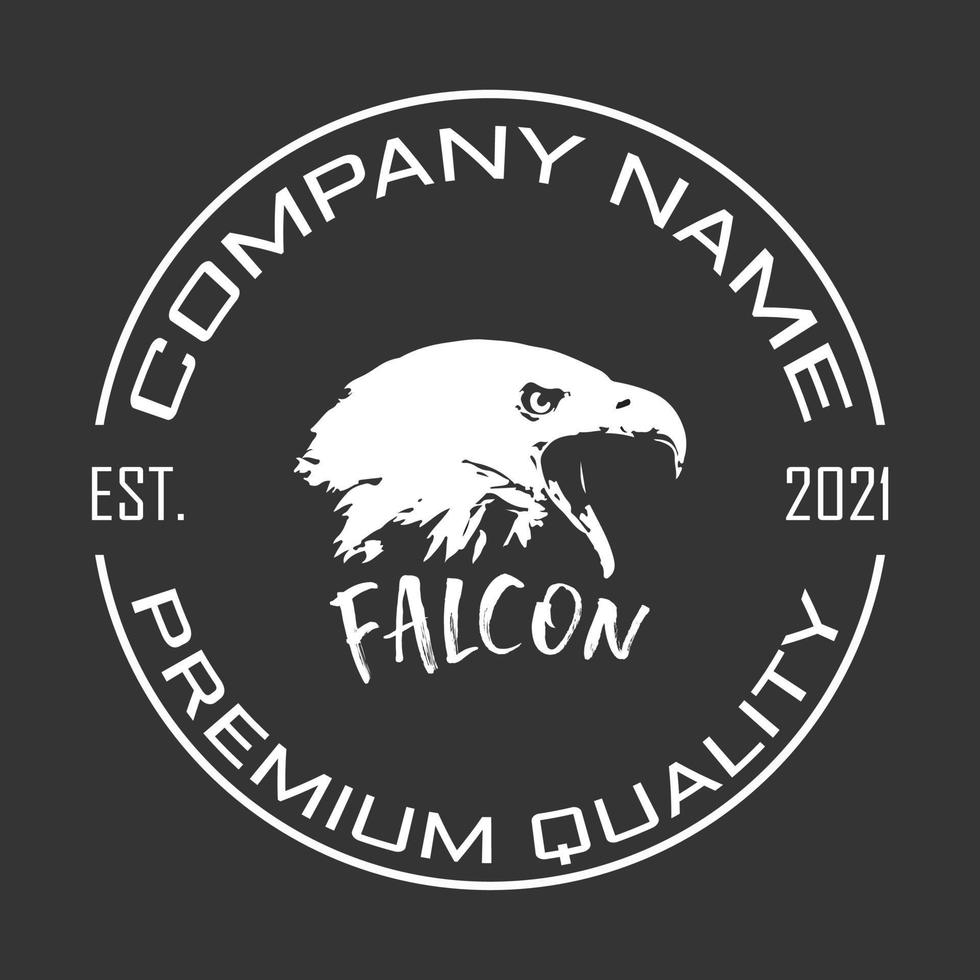 falcon head vintage logo illustration. vector illustration