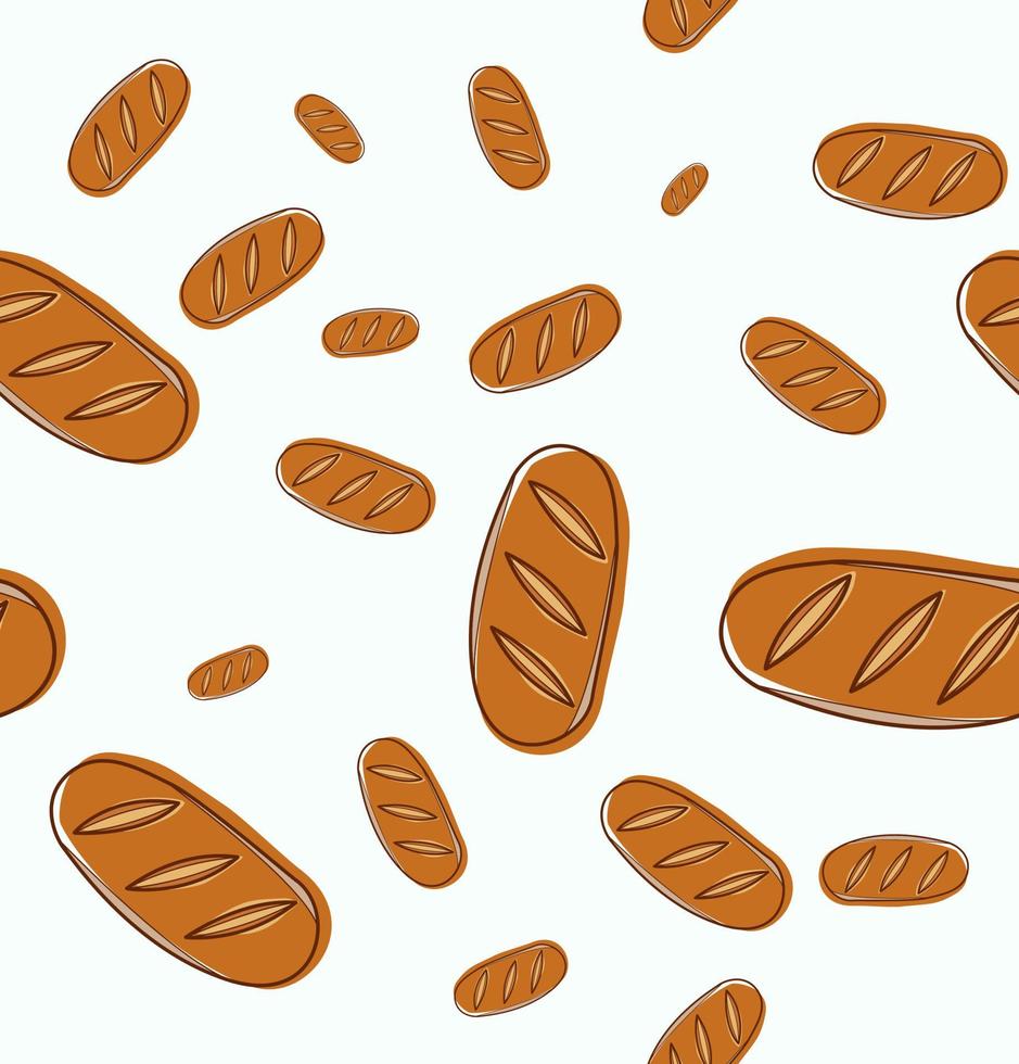 Bread and Food Pattern vector