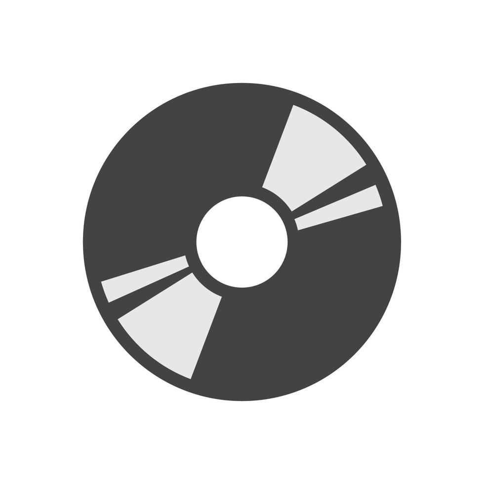 vector illustration of CD cassette icon, VCD, flat design CD cassette.