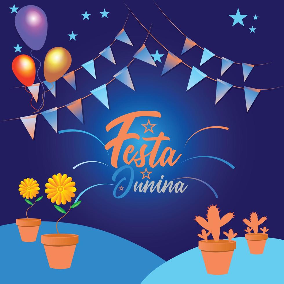 vector de diseño de fondo de festa junina