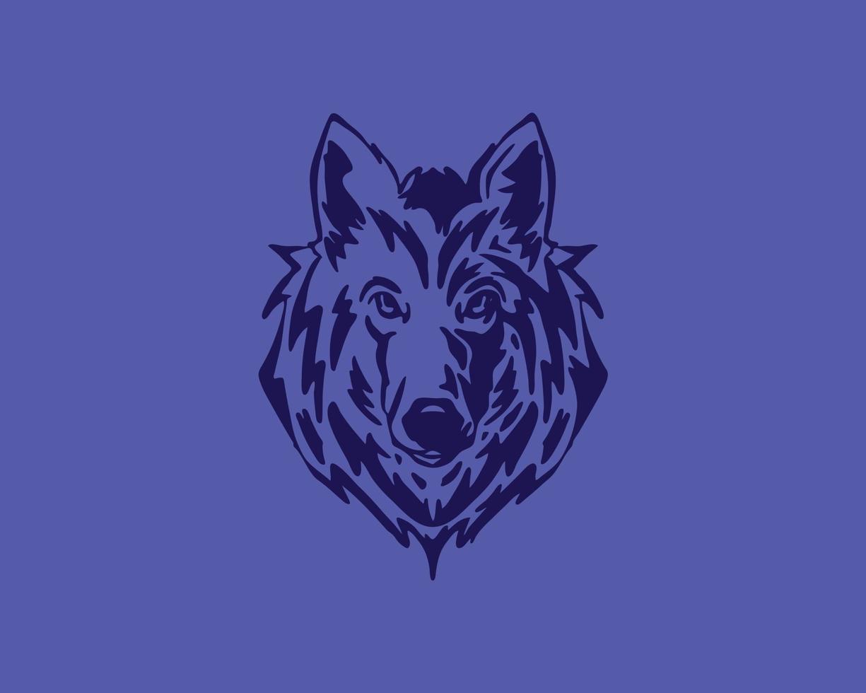 logotipo de lobo e-sports vector
