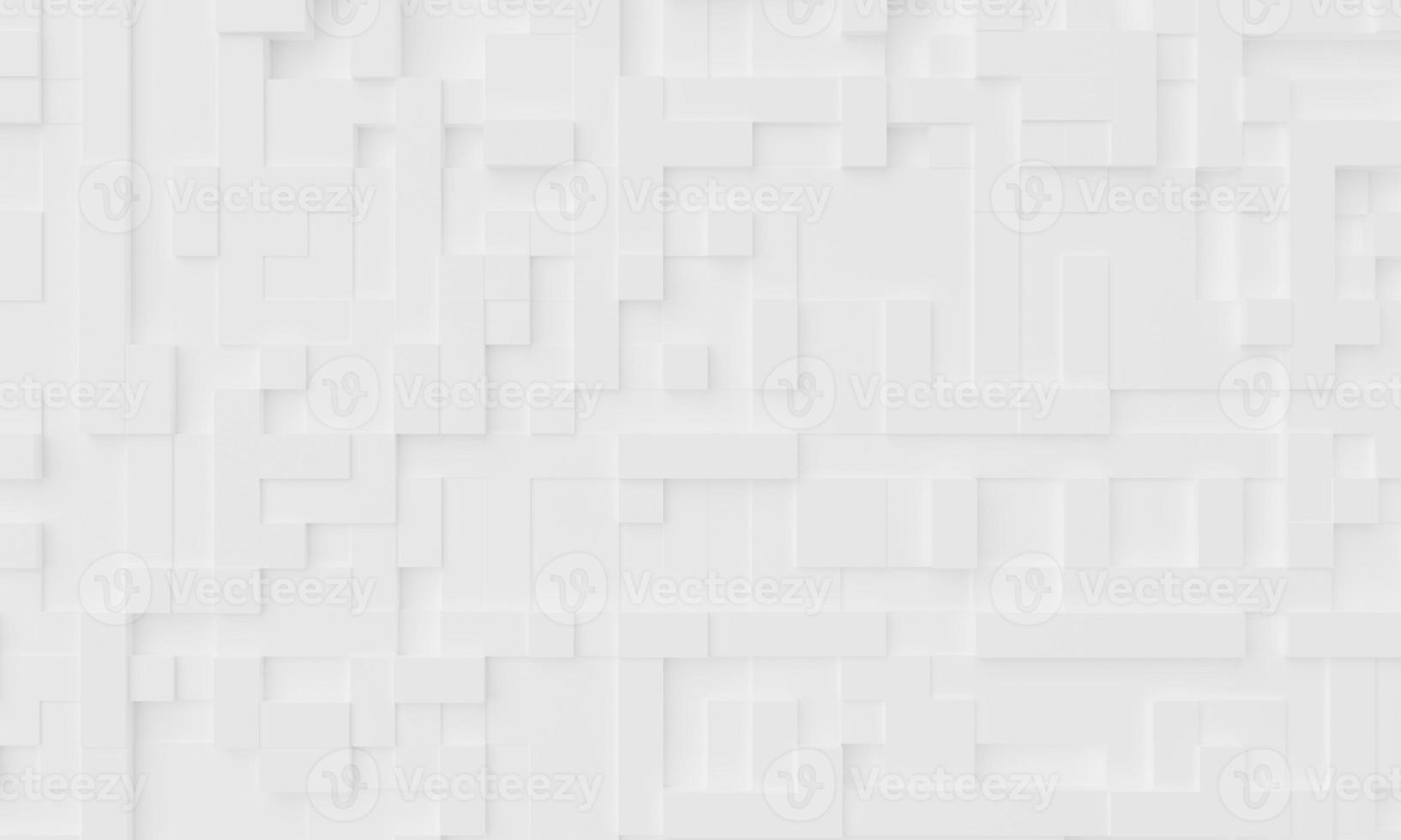 White mosaic abstract background. Wallpaper and backdrop art concept. 3D illustration rendering photo