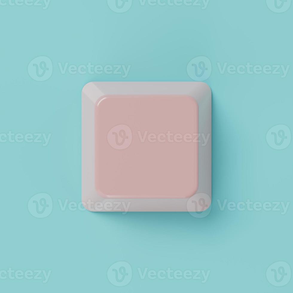 Blue and pink color keyboard input button on background. Abstract object and technology concept. 3D illustration rendering photo