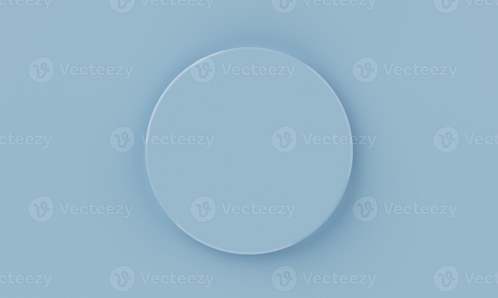 Top view blue minimal circular product podium background. Abstract and object concept. 3D illustration rendering photo