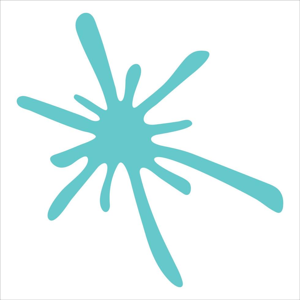 Cute hand drawn snowflake clipart. Vector doodle illustration. Christmas and New Year modern design. For print, web, design, decoration, logo.