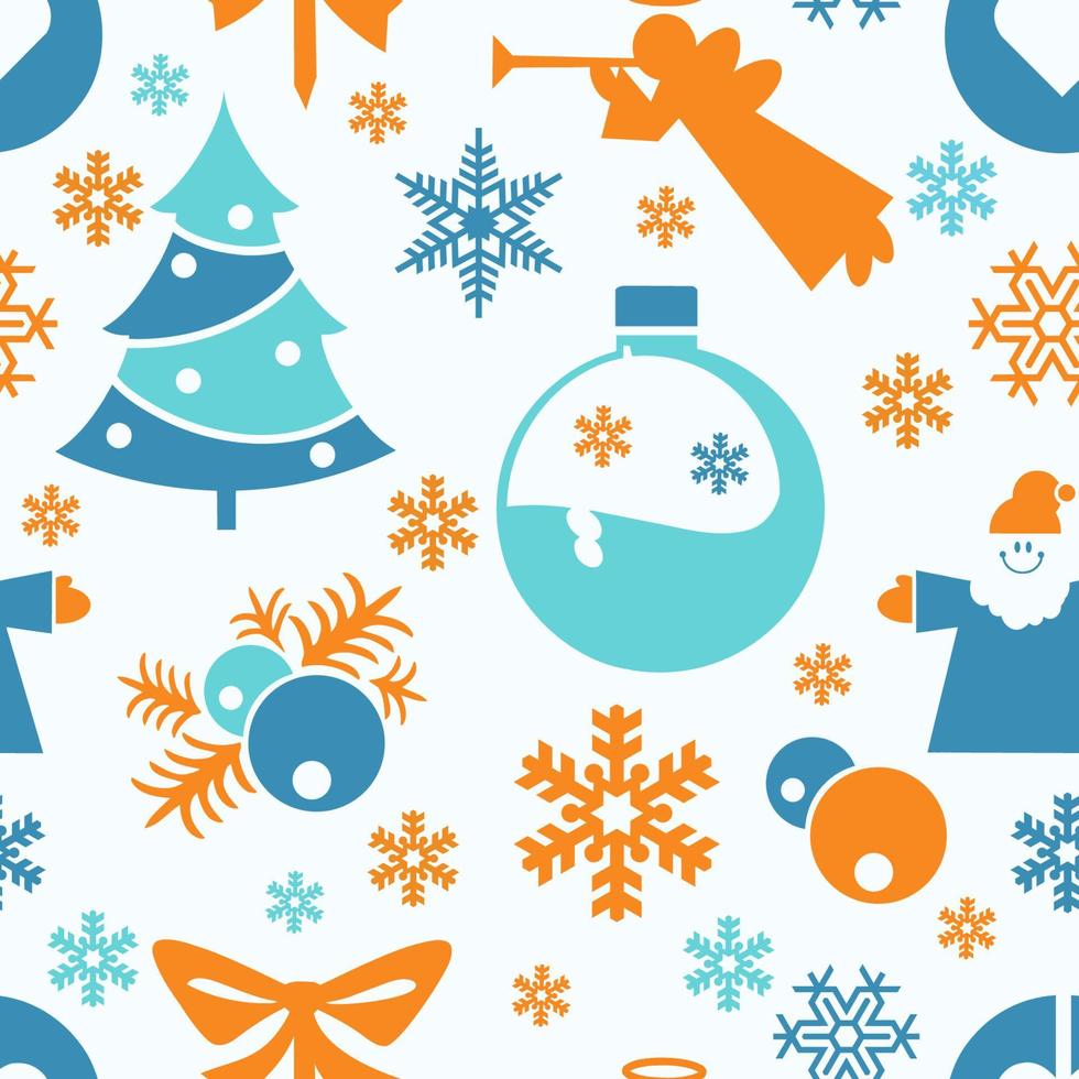 Seamless festive Christmas motif. Merry Christmas and a good new year. vector