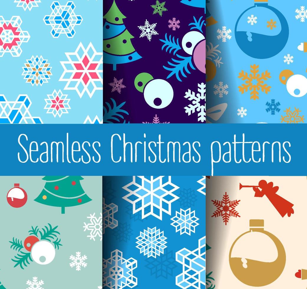 New Year Christmas seamless colorful background. Seamless repeating pattern. vector