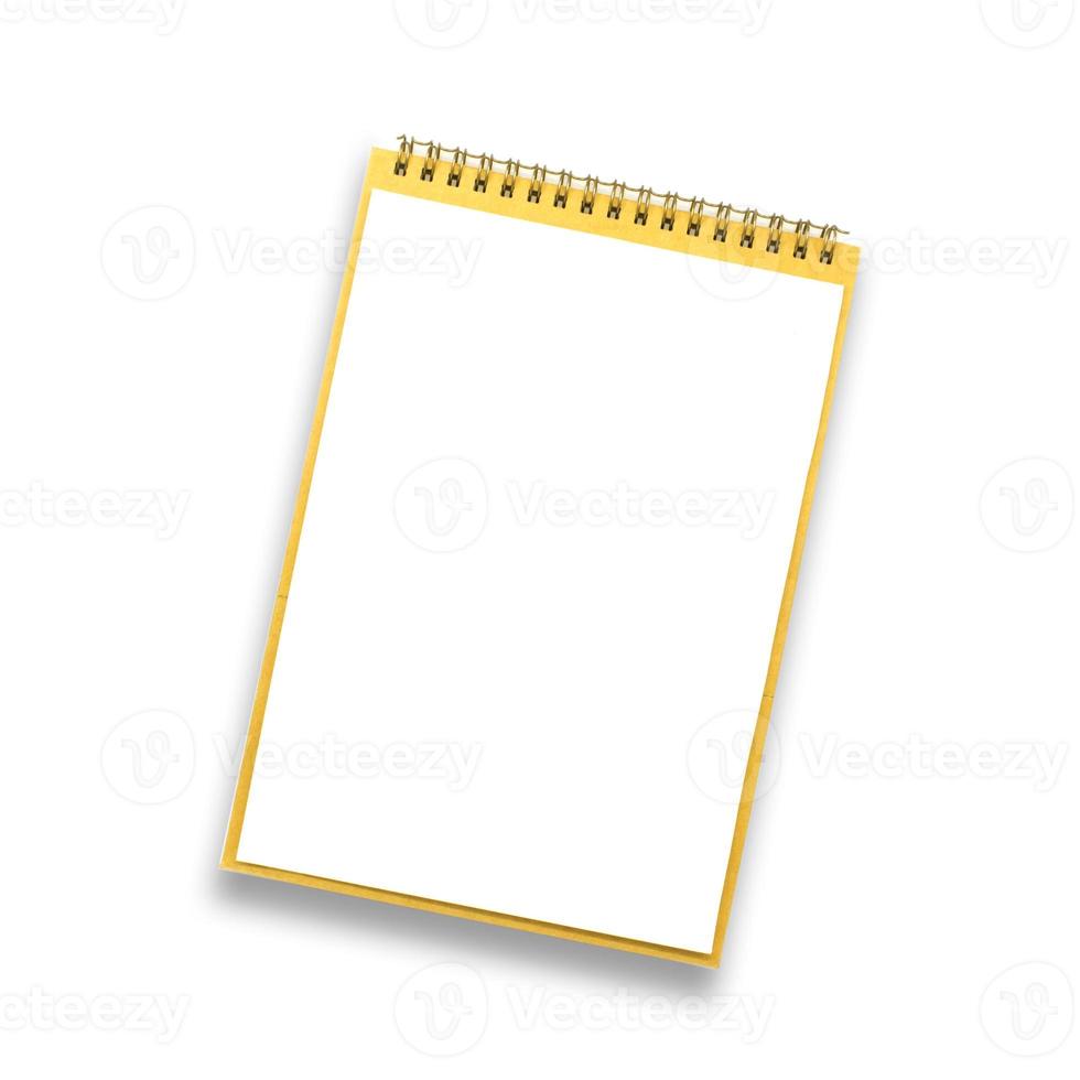 notebook on white background. photo